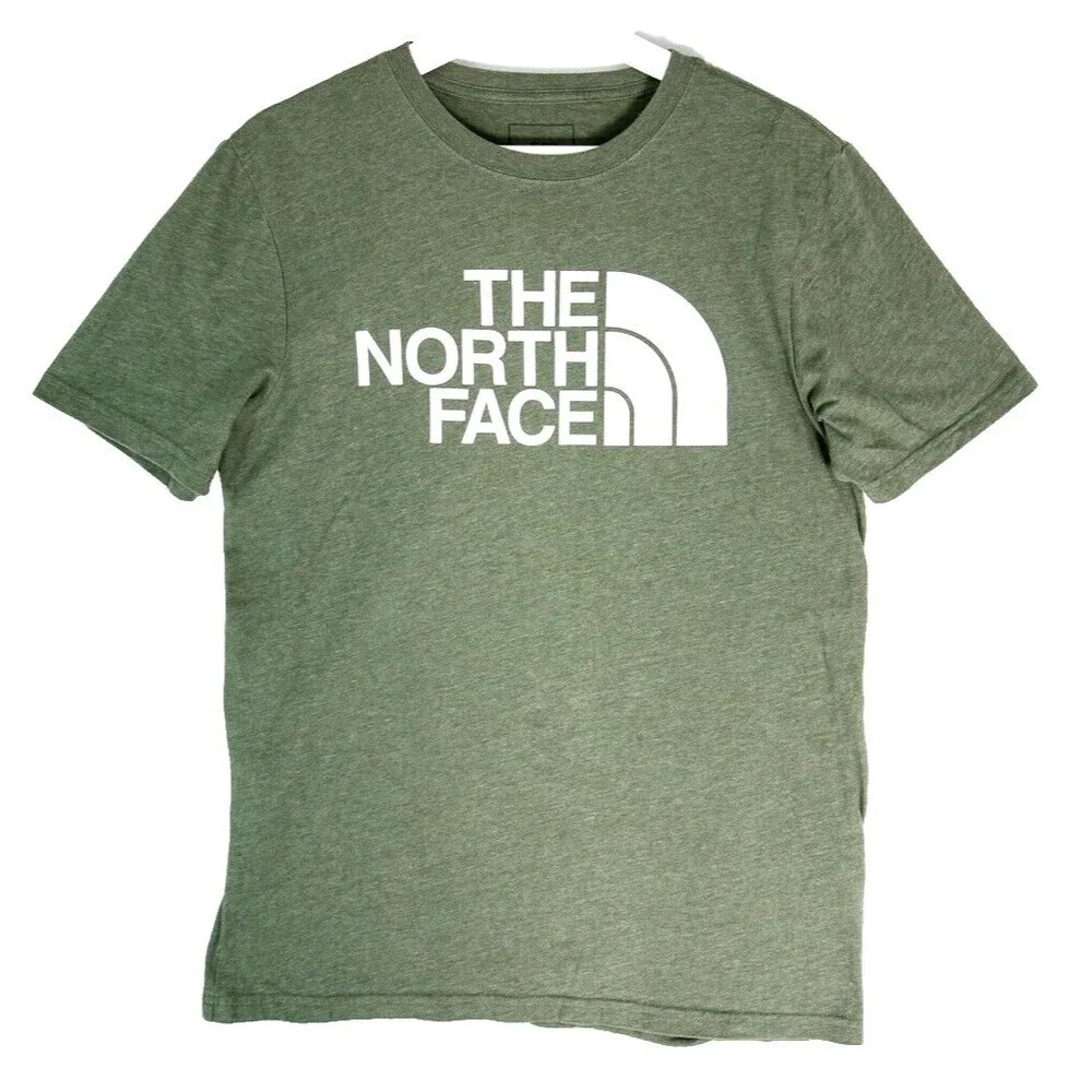 The North Face Logo Standard Fit T-Shirt Men's Size Small Olive Green
